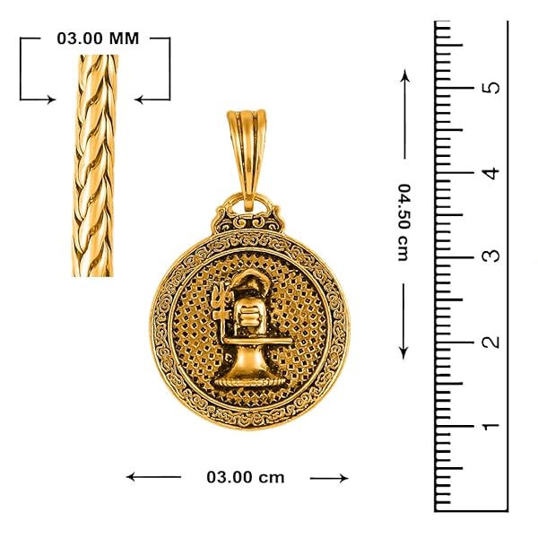 Image of Oxidized Gold Plated Pendant Chain (2304201P)