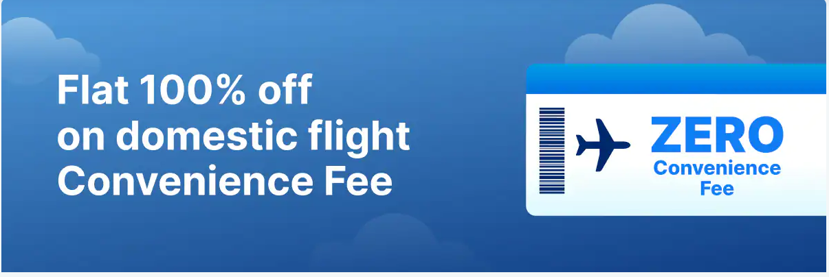 Image of PAYTM Offer : Flat 100 % off on Domestic Flight Convenience Fee