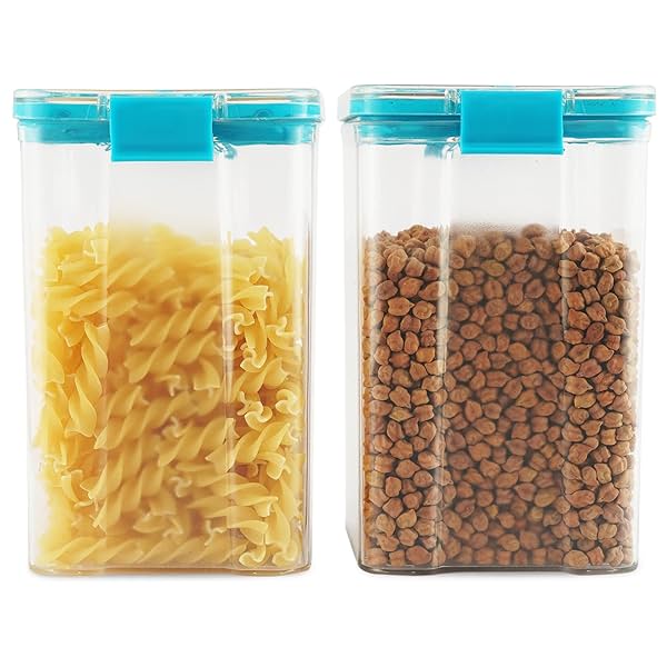 Image of PEARLPET Click n Seal Plastic Kitchen Storage Container Set of 2 Pcs 1200Ml