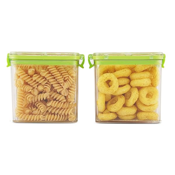 Image of PEARLPET Click n Seal Plastic Kitchen Storage Container Set of 2 