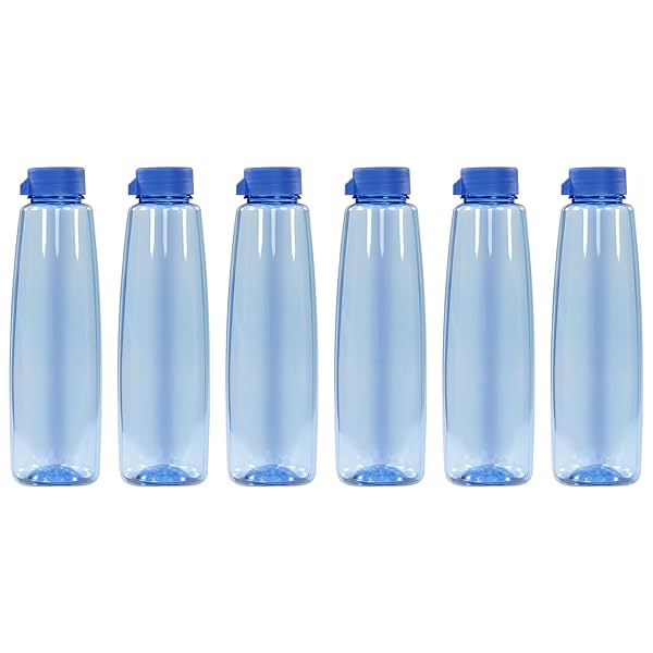 Image of PEARLPET Kohinoor BPA-free Plastic Water Bottle Set of 6 Pcs