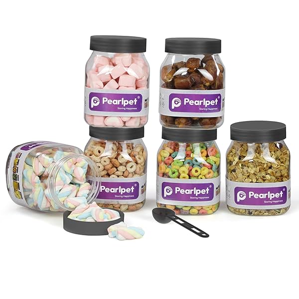 Image of PEARLPET Transparent Space Saver Container, 600ml * Set of 6