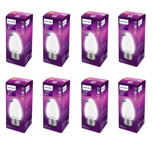 Image of PHILIPS 4-watt Filament Candle LED Bulb PO8