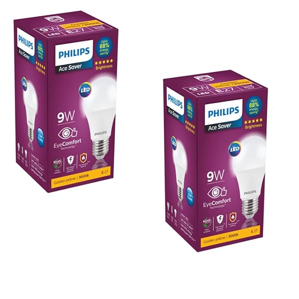 Image of PHILIPS 9W e27 LED Bulb, Pack of 2