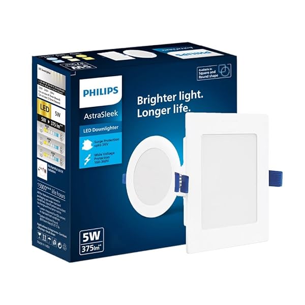 Image of PHILIPS Astra Sleek 5-watt Square LED Downlighter