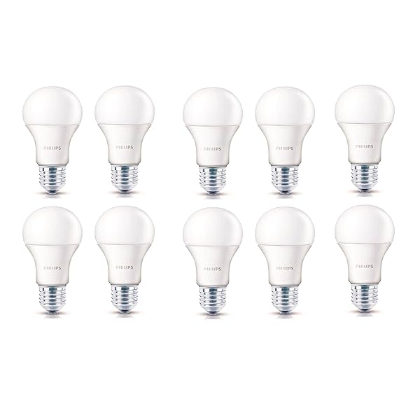 Image of PHILIPS E27 7-Watt LED Bulbs WW (Pack of 10, Warm White)