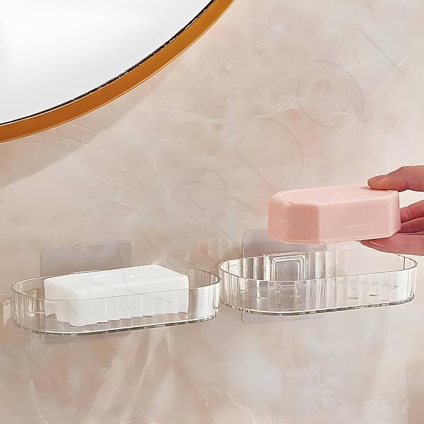 Image of PIXERDOT Pack of 2 Bathroom Soap Holder for Wall