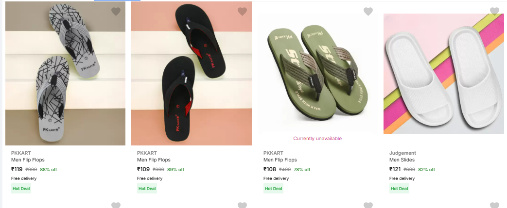 Image of PKKART Men Flip Flops Starting Price @₹108