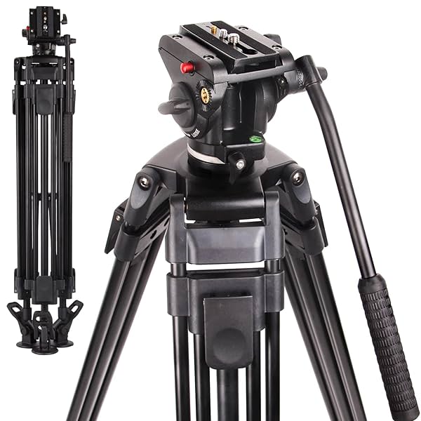 Image of POLAM-FOTO PT-12 Professional Aluminum Alloy Heavy Duty Tripod 64’’/163cm