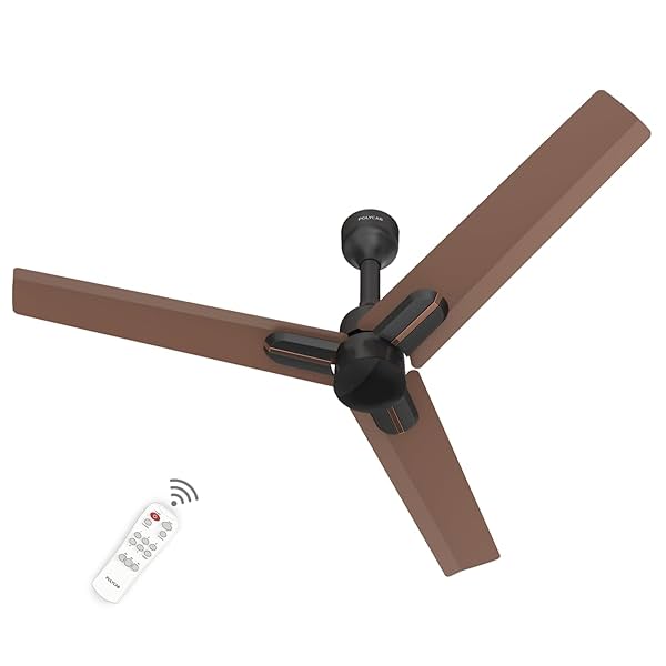 Image of POLYCAB Wizzy Neo 1200mm 5-Star BLDC Remote Ceiling Fan