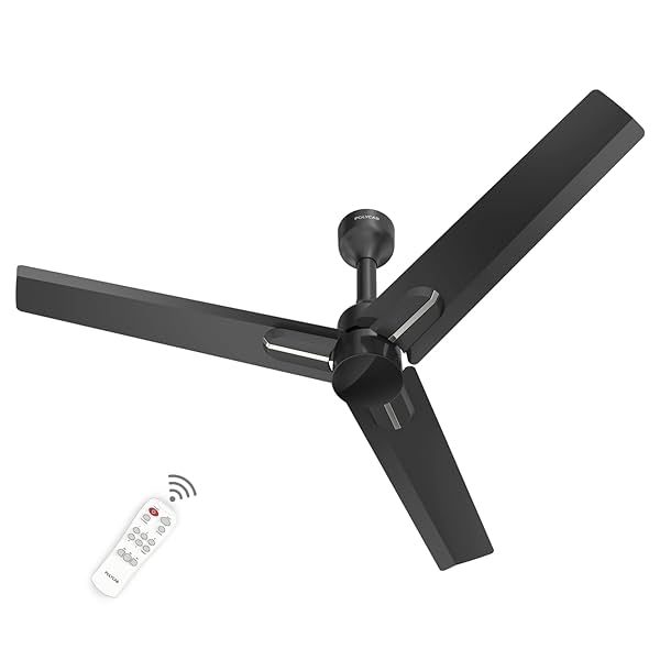 Image of POLYCAB Wizzy Neo 1200mm 5-Star BLDC,Remote Ceiling fan for home