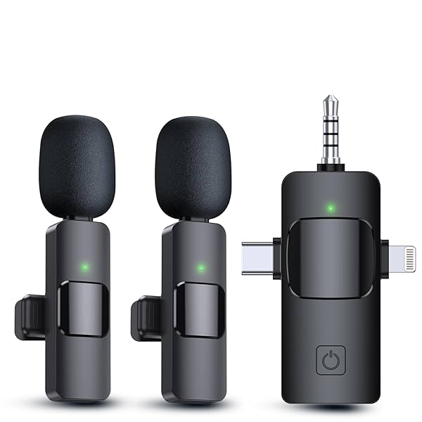 Image of PQRQP 3 in 1 Wireless Collar Microphone