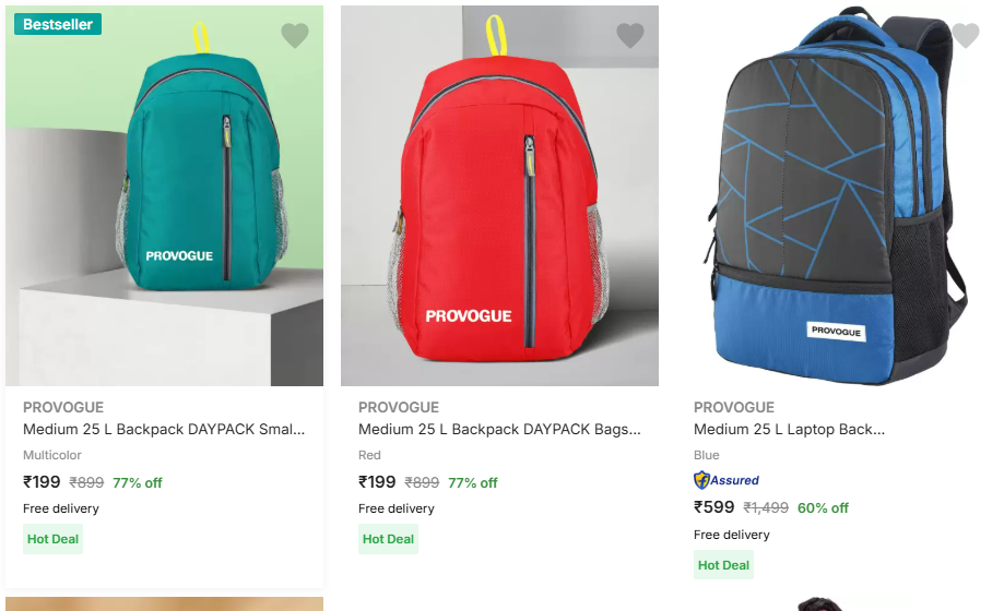 Image of PROVOGUE 25L Backpack. Starting At @₹199