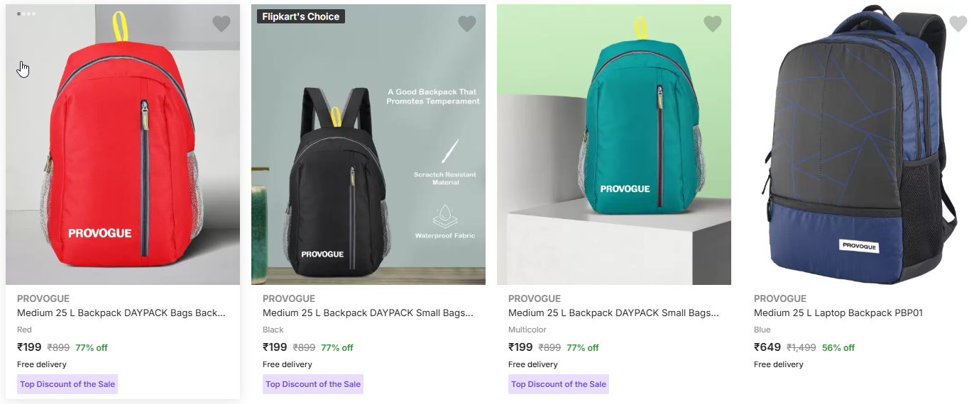 Image of PROVOGUE Medium 25 L Backpack DAYPACK Bags Backpack Starting Price @ ₹199