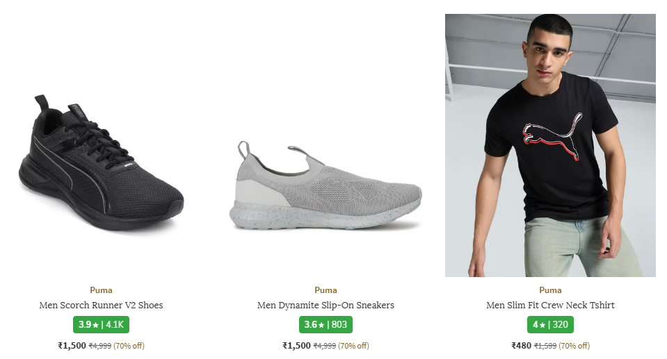 Image of PUMA Men's Fashion & Footwear Minimum 70% Discount 