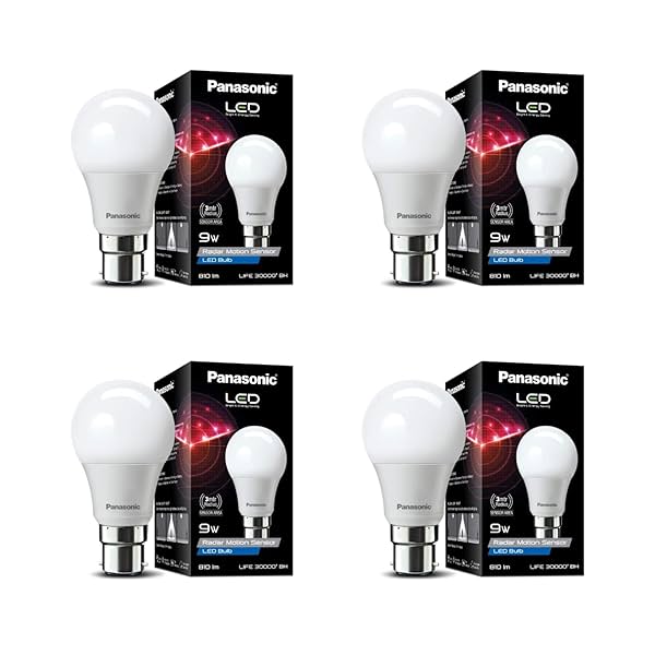 Image of Panasonic 9 Watt Motion Sensor B22 Led Bulb for Home with 3 Mtr Radius Sensor Area