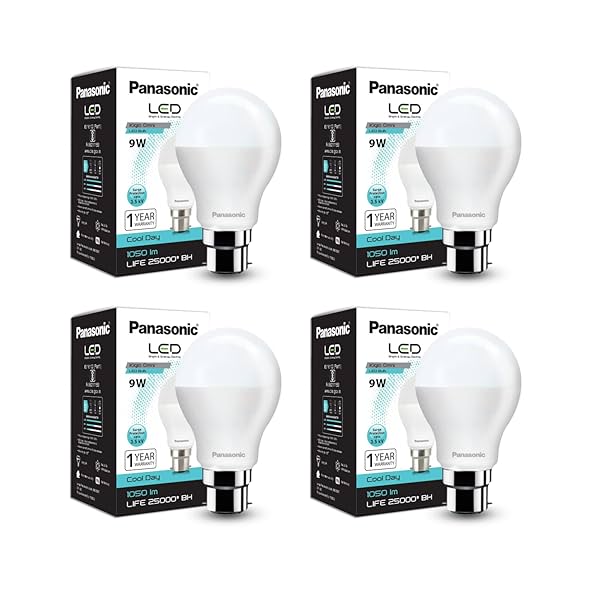 Image of Panasonic Base B22 9-Watt LED Bulb (Cool Day Light) - Pack of 4