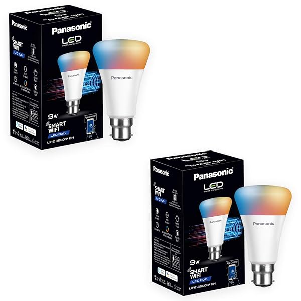 Image of Panasonic Wi-Fi Smart Bulb 9W (Pack of 2)