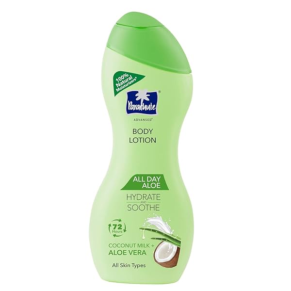 Image of Parachute Advansed All Day Aloe Lotion, 100% Natural Moisturisers, 250ml