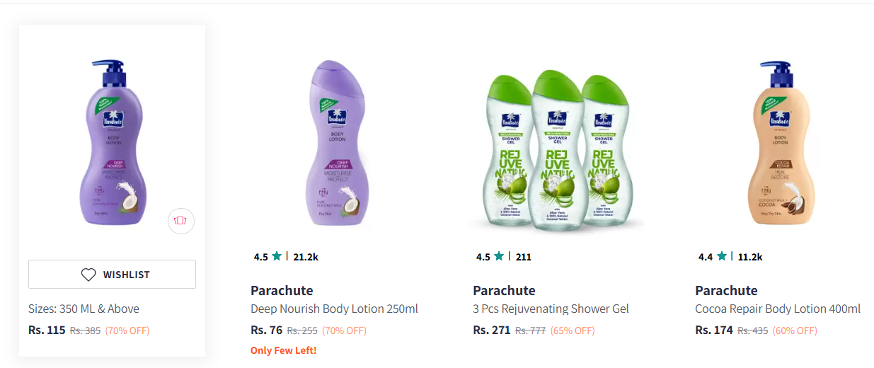 Image of Parachute Beauty Product up to 70% Discount