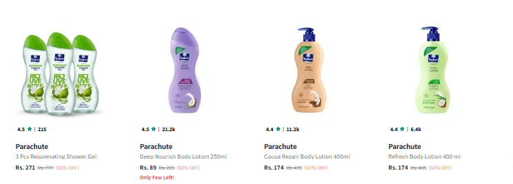 Image of Parachute Beauty Products UP-to 70% Discount