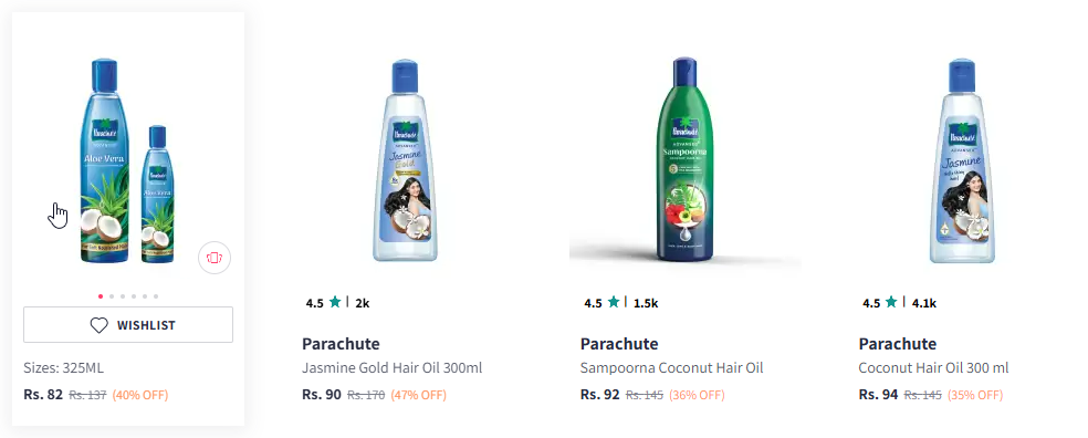 Image of Parachute Hair Oil Starting At @₹82