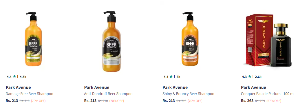 Image of Park Avenue Shampoo , Perfume , Shaving , Facial Kit up to 70% Discount 