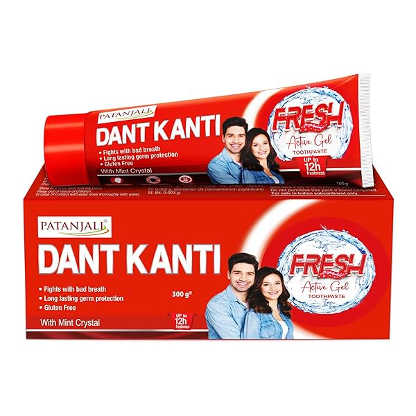 Image of Patanjali Dant Kanti Fresh Active Gel Toothpaste