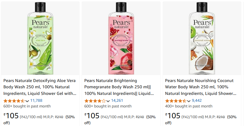 Image of Pears Naturale Detoxifying Body Wash up to 50% Discount @ #Amazon 