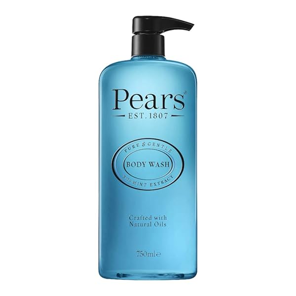 Image of Pears Pure & Gentle Body Wash with Mint Extract, 750 ml