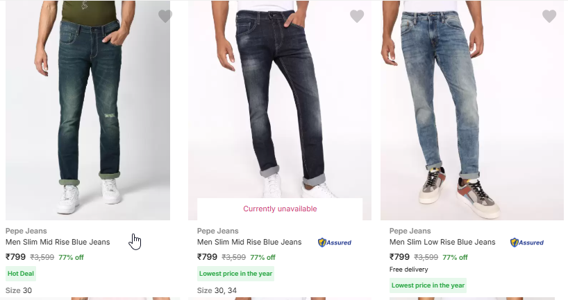 Image of Pepe Jeans Men Fashion Jeans Minimum 70% Discount