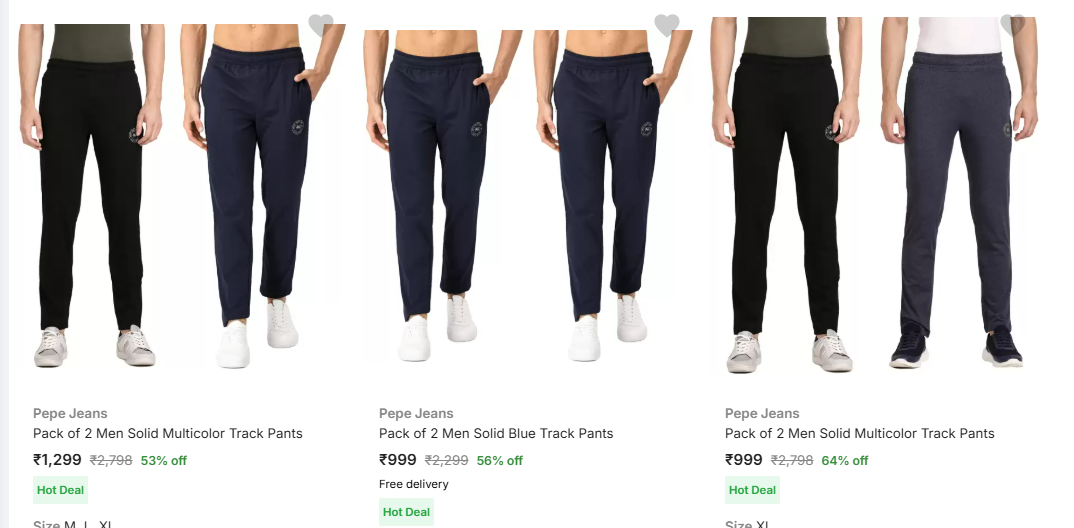 Image of Pepe Jeans Men Track Pants PO2 Upto 64% Discount Starting at just ₹999