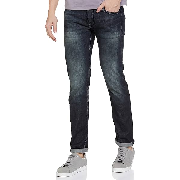 Image of Pepe Jeans Men's Vapour Slim Fit Mid Waist Lightly Fade Jeans