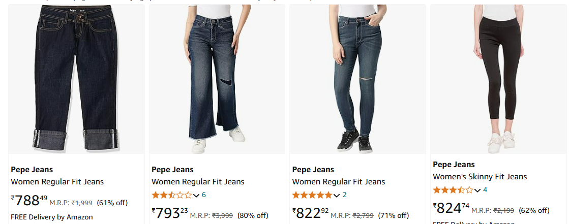 Image of Pepe Jeans Women jeans starting at just ₹788