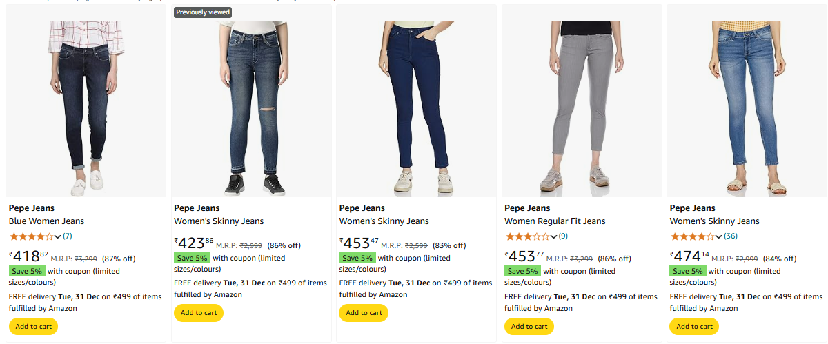 Image of Pepe Jeans Women's Jeans min. 70-87% Discount