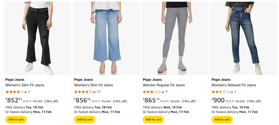 Image of Pepe Jeans Women's Minimum 60% Discount 