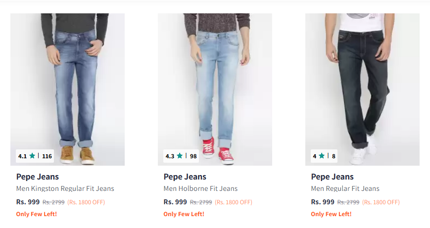 Image of Pepe Men's Jeans starting at ₹999