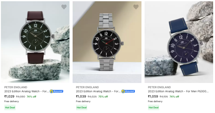 Image of Peter England Brand Men's Watches @ Minimum 75% Discount