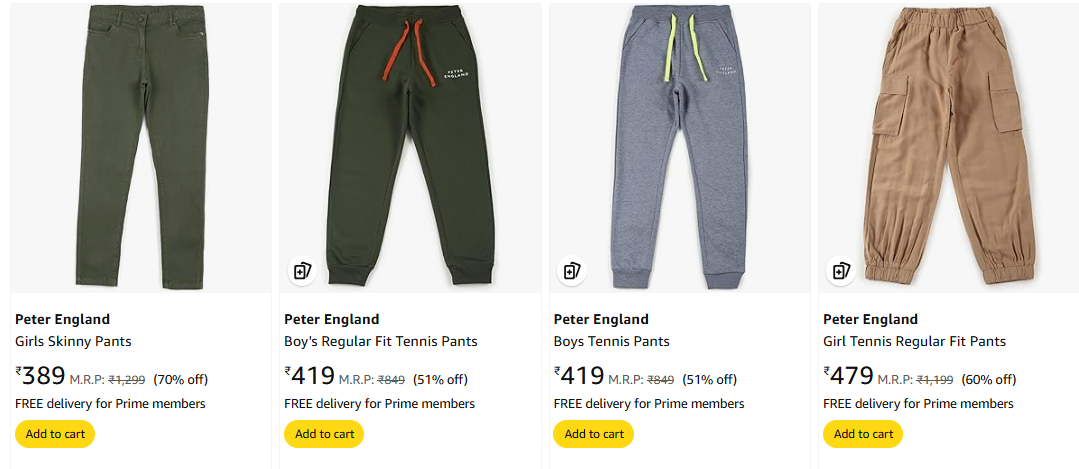 Image of Peter England Pants Starting @389