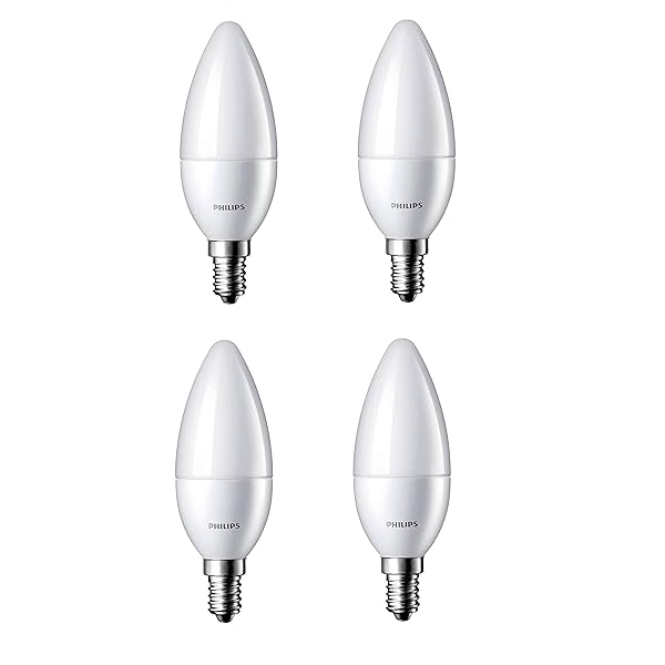 Image of Philips 2.7W Frosted Candle E14 Bulb (Pack of 4)