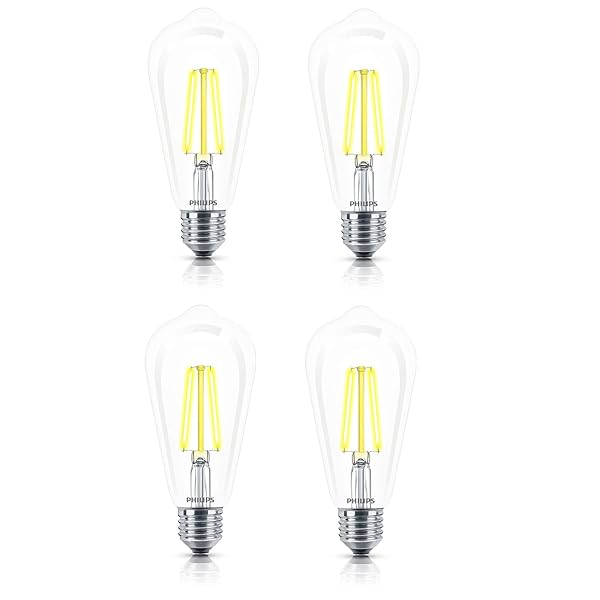 Image of Philips 4-watt E27 ST64 LED Glass Filament Bulb.