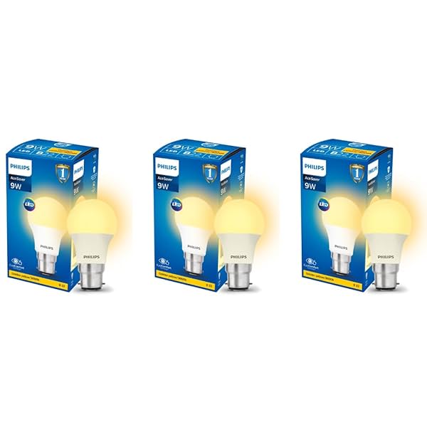 Image of Philips 9-Watts B22 LED Pack of 3