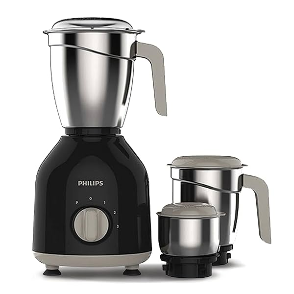 Image of Philips HL7756/01 750 Watt Mixer Grinder, 3 Stainless Steel Multipurpose Jars with 3 Speed Control and Pulse function (B