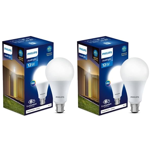 Image of Philips StellarBright 12-Watt LED Bulb B22 Base (Crystal White, Pack of 2)