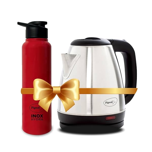 Image of Pigeon 1.5 litre Hot Kettle and Stainless Steel Water Bottle Combo