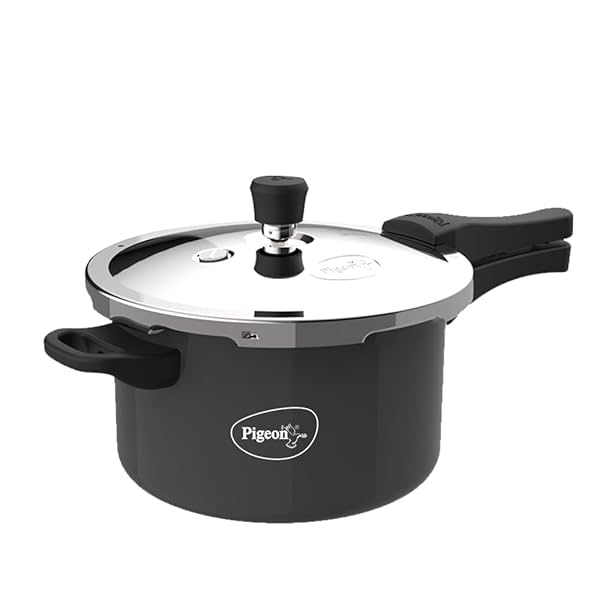 Image of Pigeon Aluminium Hard Anodised Pressure Cooker, 5L.