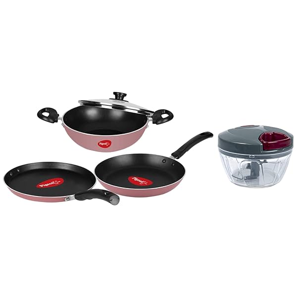 Image of Pigeon Basics Aluminium Non-Stick Cookware Set (Set of 3)