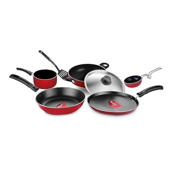 Image of Pigeon Favourite 7 Piece Gift Set Non-Stick Coated Comes with Fry Pan.