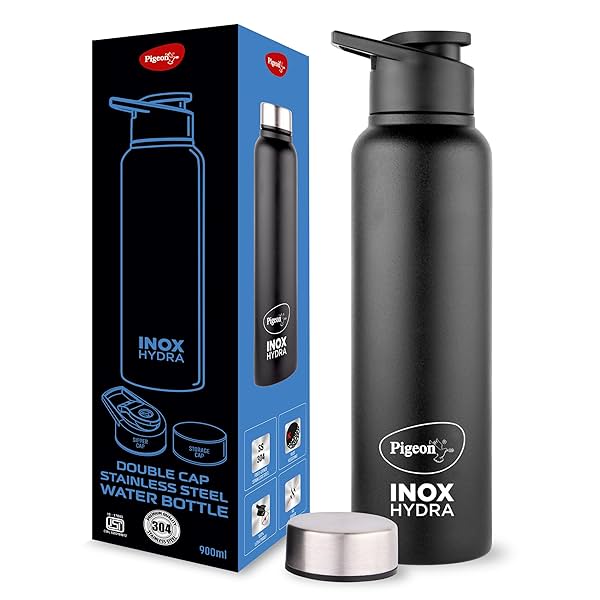 Image of Pigeon Inox Hydra Duo Bottle (900ml, Black)