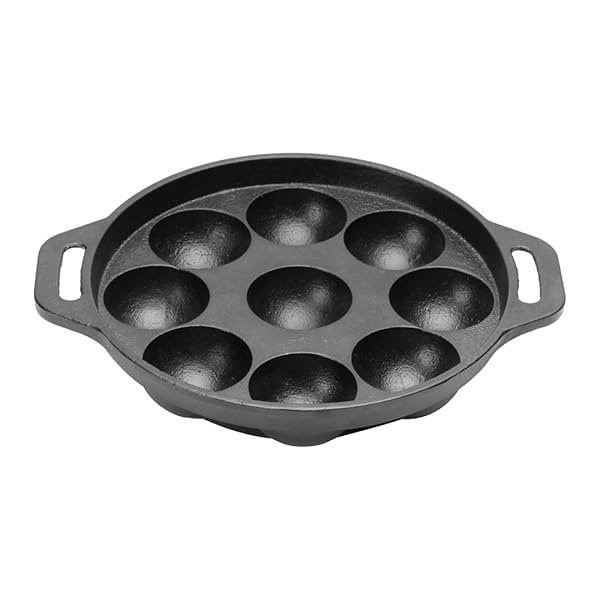 Image of Pigeon Long Lasting Cast Iron Panniyarakkal 9 Rounds